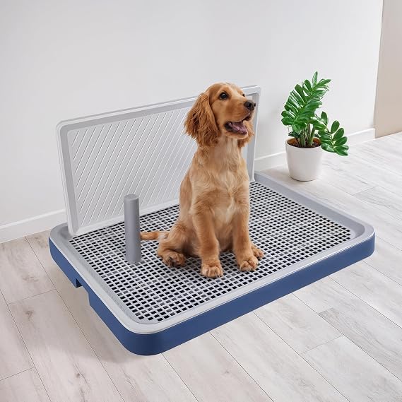 Dog Training Pee Pad Holder Tray, Indoor Puppy Potty Pee Pad Floor Tray Dog Toilet, 24.8''X19.3', Large